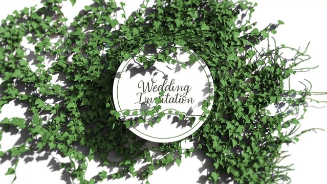 Botanical Leaves Wedding Invitation