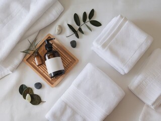 spa still life with towels