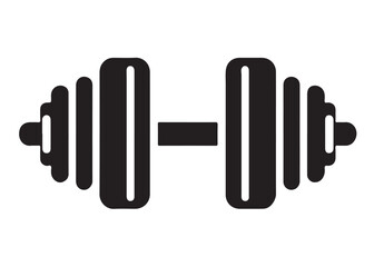 Fototapeta premium barbell logo silhouette vector, barbell logo icon vector, dumbbell black silhouette vector logo illustration, weightlifting equipment silhouette vector logo, barbell logo silhouettes vector