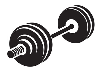 barbell logo silhouette vector, barbell logo icon vector, dumbbell black silhouette vector logo illustration, weightlifting equipment silhouette vector logo, barbell logo silhouettes vector