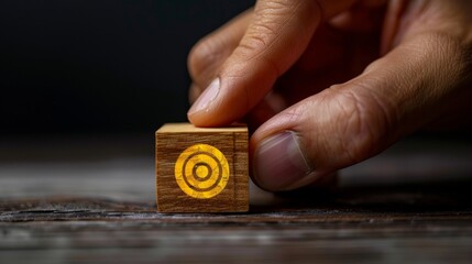 Visualizing customer relationship management  target icon with human figures for enhanced engagement
