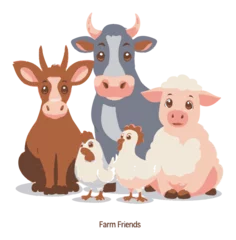  Charming Cartoon Farm Animals in a Vibrant Vector Style Illustration © Tamtam