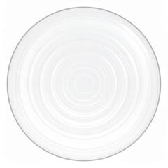 Obraz premium White Round Plate with Concentric Circles Pattern