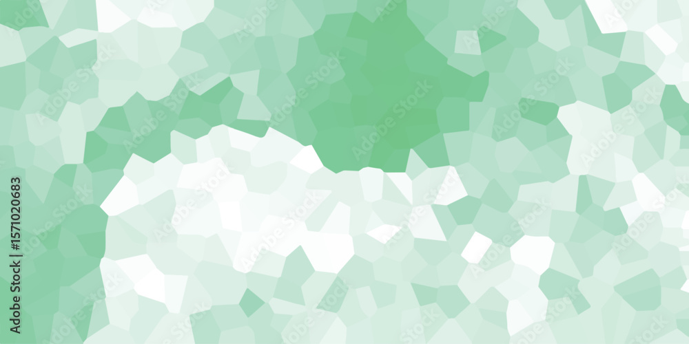 Poster abstract green mosaic gradient with geometric shapes ideal for backgrounds and digital design projec