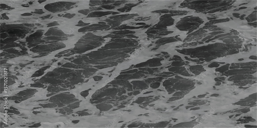 Poster abstract monochromatic view of rushing water depicting flowing movement and natural textures with su
