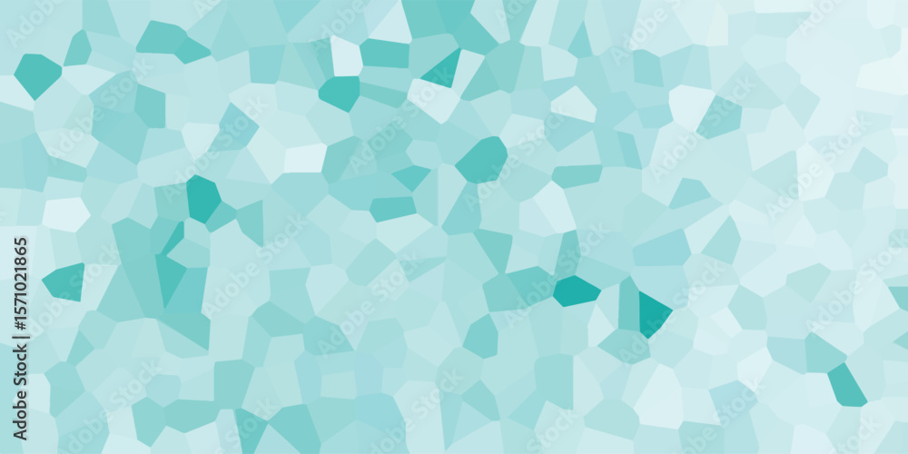 Poster abstract mosaic pattern in various shades of blue and turquoise for backgrounds or graphic design ap