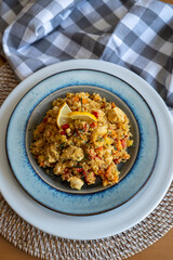 homemade quinoa recipe with chicken and vegetables