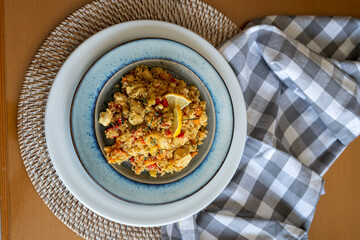 homemade quinoa recipe with chicken and vegetables