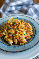 homemade quinoa recipe with chicken and vegetables