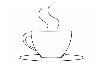 Steaming Coffee Cup and Saucer hot beverage
