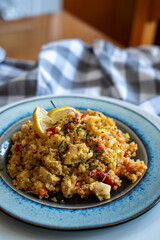 homemade quinoa recipe with chicken and vegetables