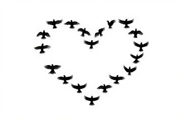 Fototapeta premium Flying birds vector illustration