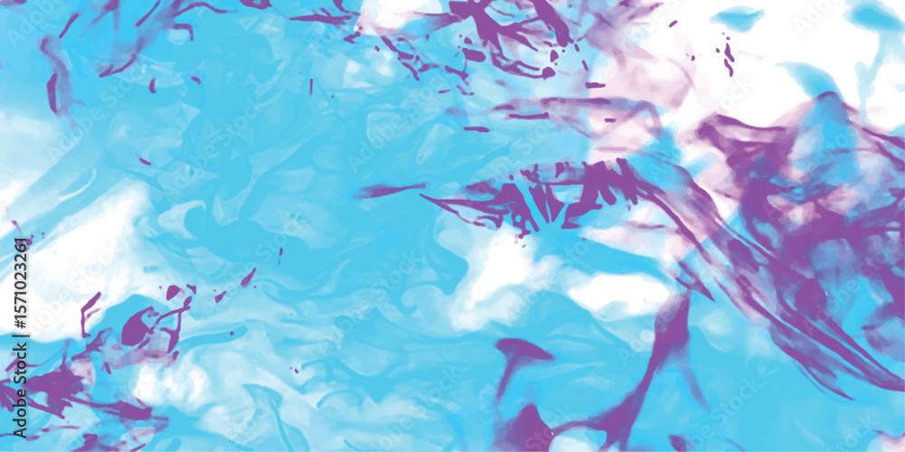 Poster abstract watercolor background with flowing blue and purple hues blending creating a dreamy artistic