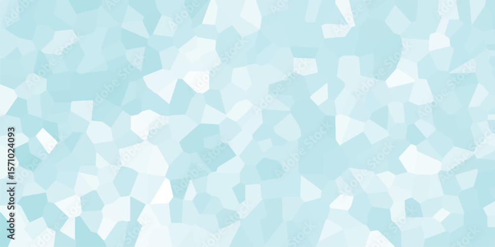 Poster geometric mosaic in shades of blue and white a unique digital illustration featuring polygonal shape