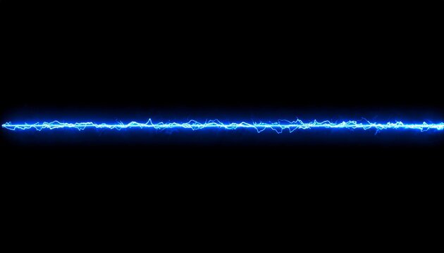 Abstract Blue Glowing Line on Black Background