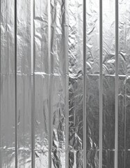 Silver Foil Texture Background with Vertical Lines