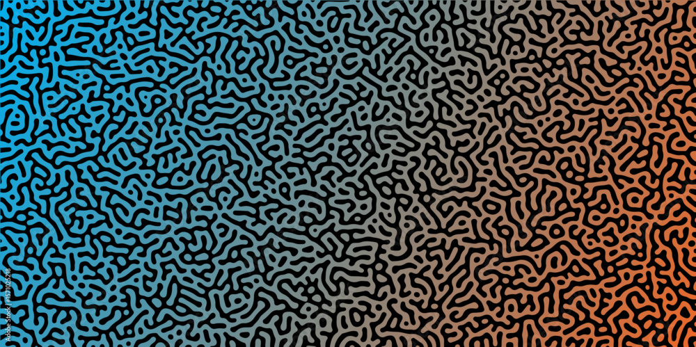 Fototapete abstract truing organic wallpaper turing reaction diffusion monochrome seamless pattern with chaotic