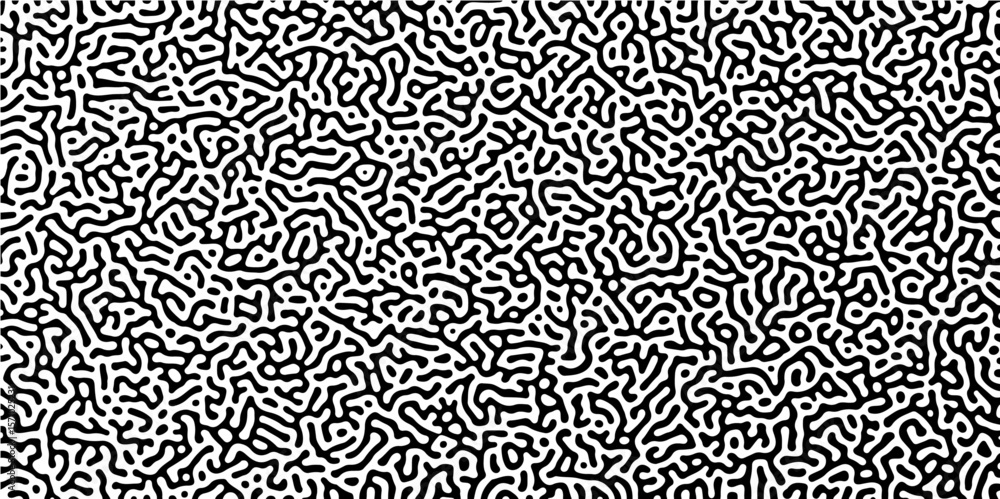 Fototapete abstract truing organic wallpaper turing reaction diffusion monochrome seamless pattern with chaotic