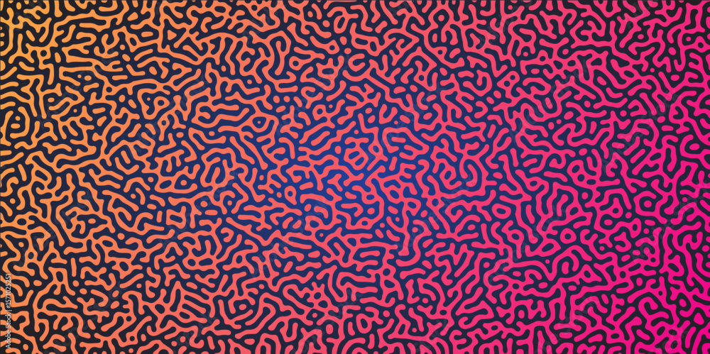 Fototapete abstract truing organic wallpaper turing reaction diffusion monochrome seamless pattern with chaotic