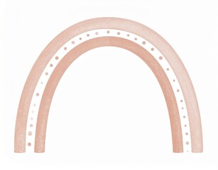 Pastel Pink Watercolor Rainbow Illustration