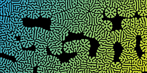 Abstract truing organic wallpaper Turing reaction diffusion monochrome seamless pattern with chaotic motion. Turing reaction diffusion monochrome seamless pattern with chaotic motion.