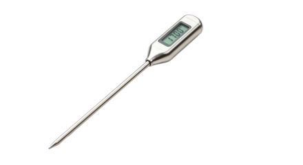 Digital Food Thermometer Isolated on White.