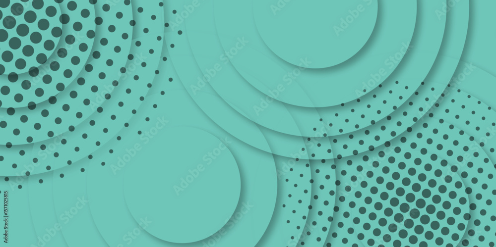 Poster gray and white abstract background with halftone circle dotted. basic halftone dots effect in gray a