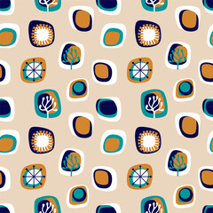 Seamless abstract geometric pattern. Vector Illustration.