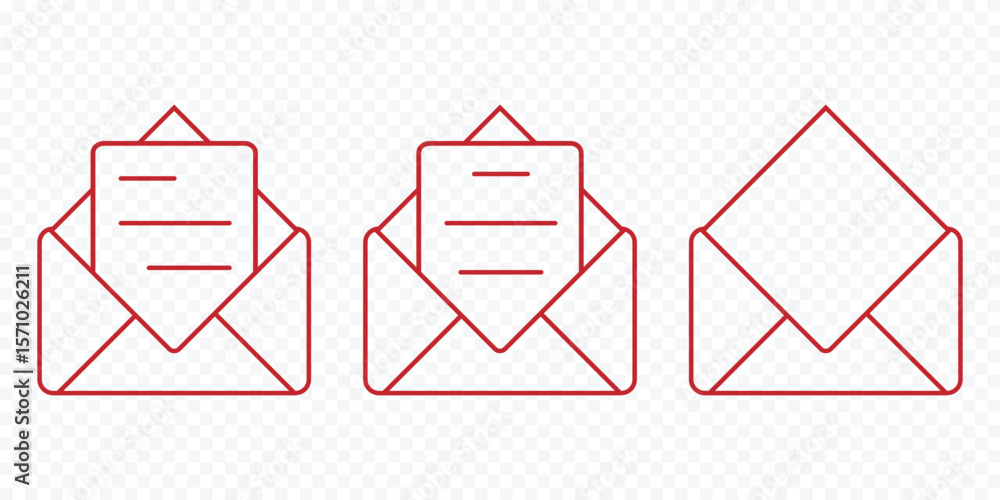 Poster mail, email, and envelope icon set. mail icon. email sign. envelope vector set. send message sign. r