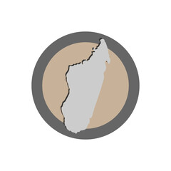 Madagascar country map vector icon