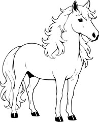 vector illustration of a horse