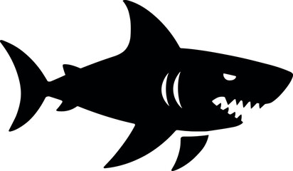 Obraz premium Shark vector silhouette design