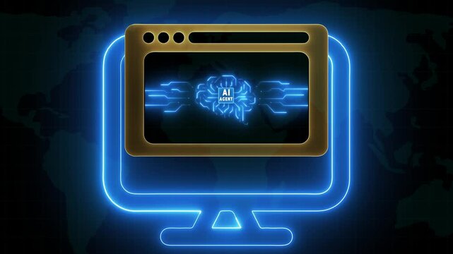 Next gen computing and artificial intelligence concept on the transparent background. AI and quantum processing for data analysis,  Automation, Future innovation. Motion graphics of automation concept