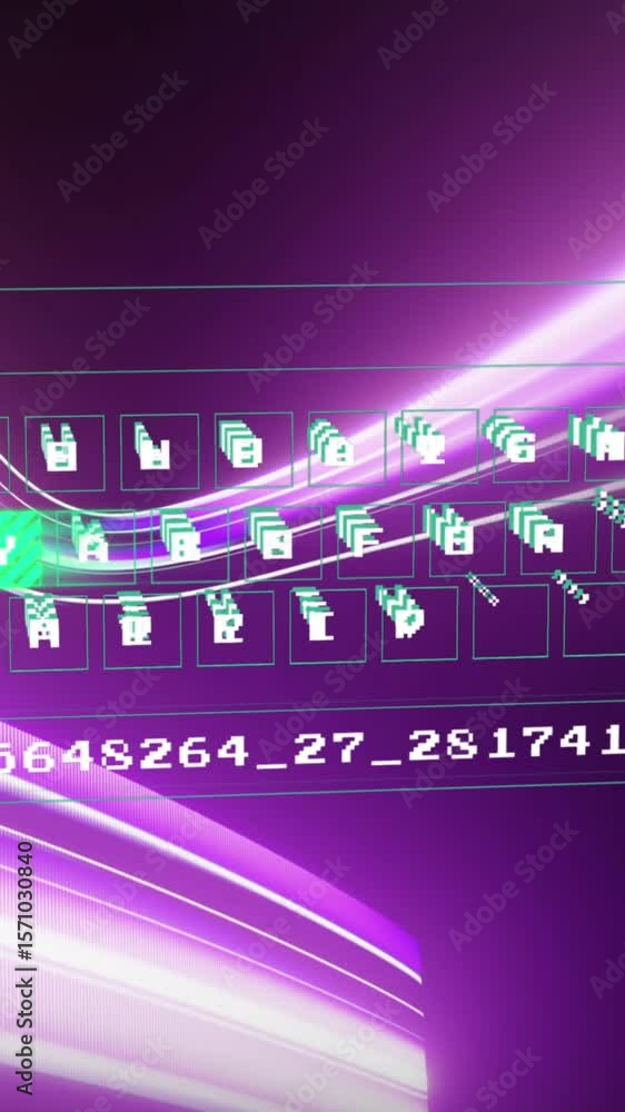Poster Animation of data processing over light trails