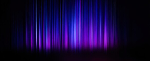 The vibrant gradient of purple and blue lines in a dark atmosphere