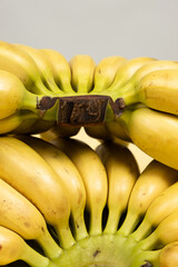 Close-Up View of a Bunch of Fresh Bananas.
