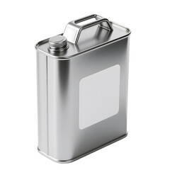 A metal can with a blank label isolated on transparent background