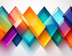 Colorful Glossy Diamond Pattern Abstract Background