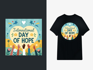 international day of hope 12 July premium t-shirt and poster design  . 
