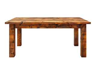 Contemporary round wood table furniture isolated on transparent picture