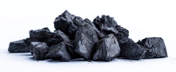 The Charcoal Pile with Textured Surfaces and Organic Appeal