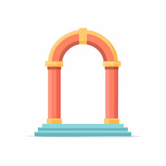 Capture the elegance of an entrance with this arched portal, a scalable architectural graphic perfect for graphic designs and creative projects.