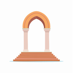 Elegant archway entrance with classic architectural design creates a visually appealing gateway or portal for design projects or scalable backgrounds.