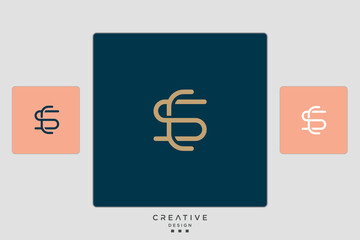 SET of CS, SC, C, S, Abstract Letters Logo Monogram