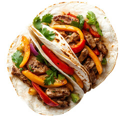Delicious Tacos Mexican Food Photography  Restaurant Menu Recipe Inspiration isolated on transparent background