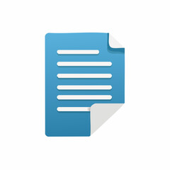 Appealing paper graphic with lines, conveying a document suitable for reports, content creation, or presentations, showing a modern flat design.