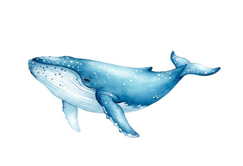 Obraz premium Graceful Watercolor Whale: Ocean Art for Coastal Decor, Prints & Marine-Inspired Gifts