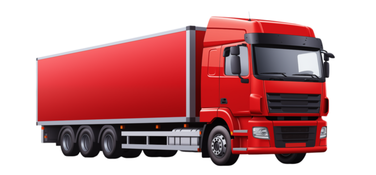 Red Semi Truck: Transportation, Logistics, and Delivery Vehicle transparent background png