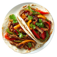 Delicious Steak Fajitas A Culinary Delight isolated on transparent background