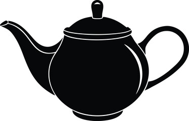  teapot silhouette vector
